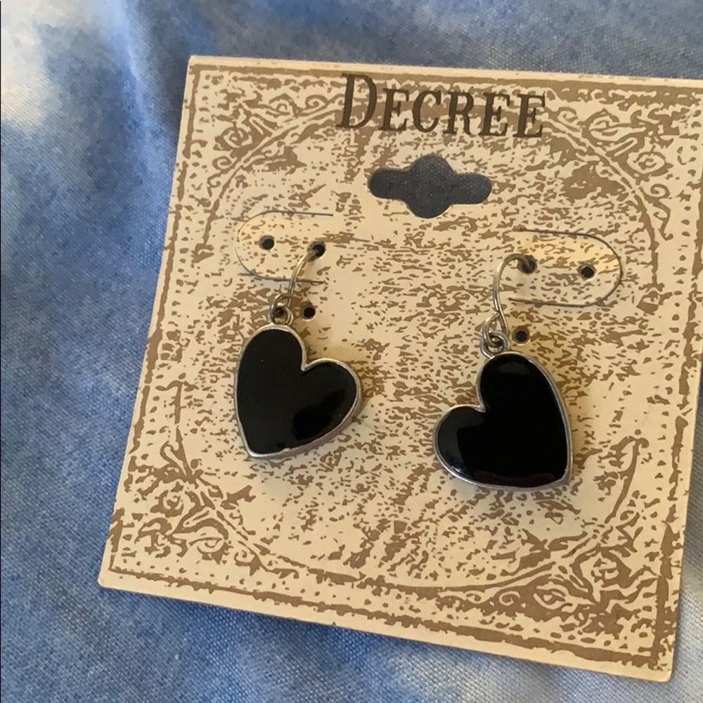 Black Heart Earrings